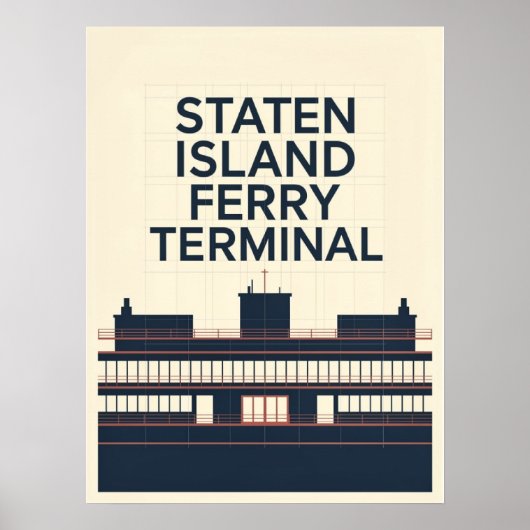 Staten Island Ferry Terminal Poster (Voorkant)