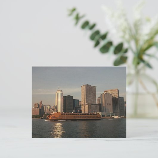 Staten Island Ferry & Twin Towers in Memoriam uitz Briefkaart (Staand voorkant)