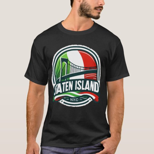 Staten Island Italiaans T-shirt (Voorkant)