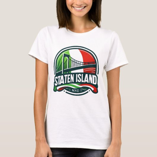 Staten Island Italiaans T-shirt (Voorkant)