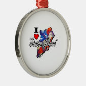 Staten Island kerstversiering Metalen Ornament (Rechts)