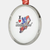 Staten Island kerstversiering Metalen Ornament (Links)