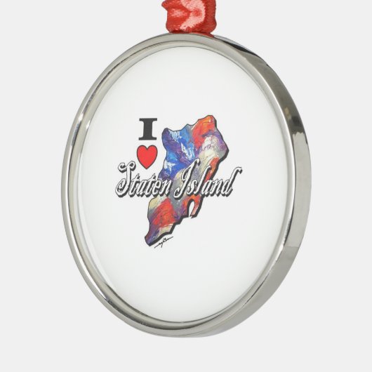 Staten Island kerstversiering Metalen Ornament (Links)