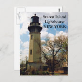 Staten Island Lighthouse, New York Briefkaart (Voorkant / Achterkant)