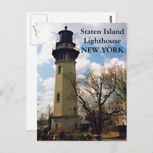 Staten Island Lighthouse, New York Briefkaart (Voorkant / Achterkant)