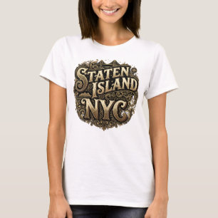 Staten Island New York City Ferry Bridge Gouden Ku T-shirt