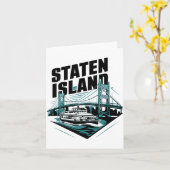 Staten Island New York Ferry _1  Kaart (Gele Bloem)