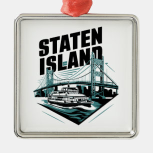 Staten Island New York Ferry Metalen Ornament