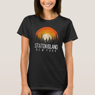 Staten Island New York NY Retro  80-90 T-shirt