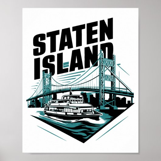 Staten Island New York Veerboot _1 Poster (Voorkant)