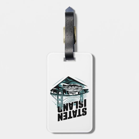 Staten Island New York Veerboot Bagagelabel (Achterkant verticaal)