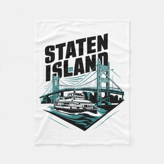 Staten Island New York Veerboot Fleece Deken (Voorkant)