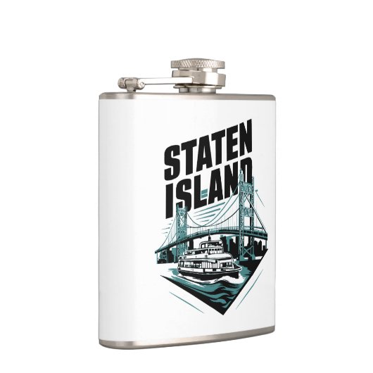 Staten Island New York Veerboot Heupfles (Rechts)