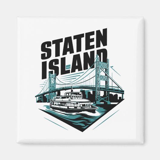 Staten Island New York veerboot Magneet (Voorkant)
