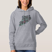 Staten Island NY Typography Map Hoodie (Voorkant)