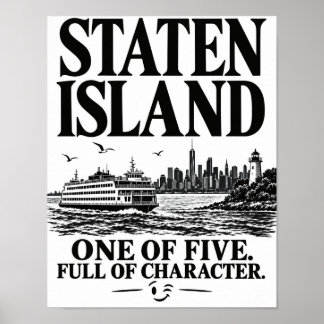 Staten Island NYC Een van Vijf Poster