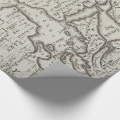  Staten Island & NYC Harbor Map (1733) Cadeaupapier (Hoek)