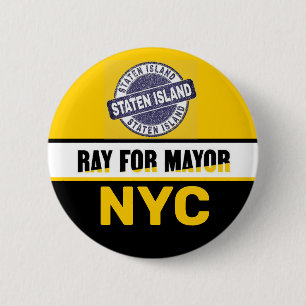 Staten Island wil Ray McGuire voor NYC Mayor Butt Ronde Button 5,7 Cm