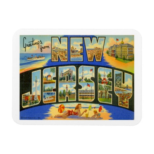  staten New Jersey Magneet (Horizontaal)