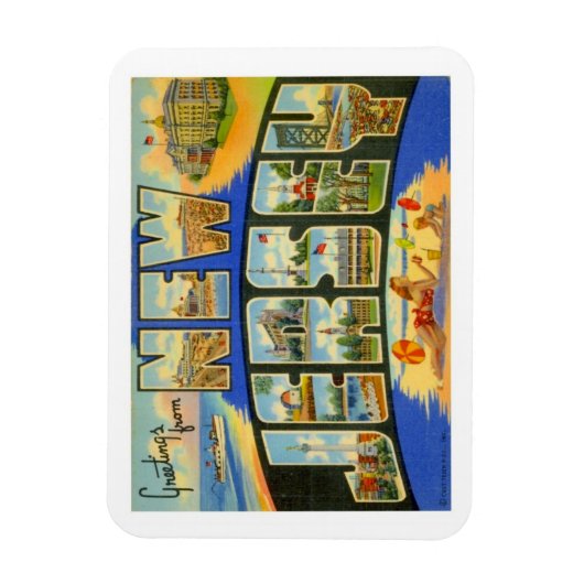 staten New Jersey Magneet (Verticaal)