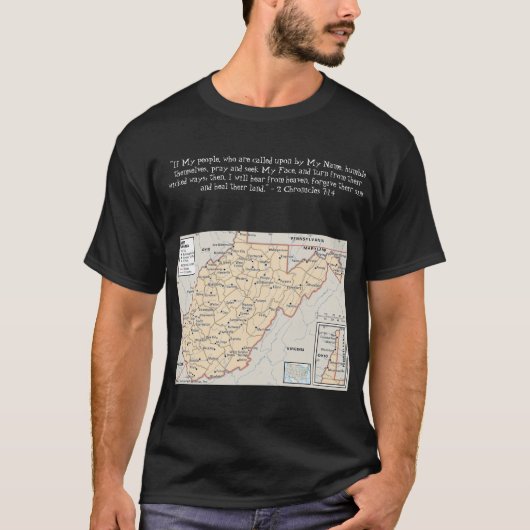 Staten, provincies en territoria - W. Virginia T-shirt (Voorkant)