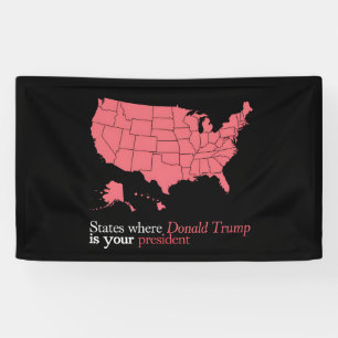 Staten Waar Trump Uw President Is 47e Amerikaanse Spandoek