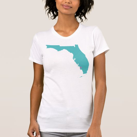 Statenhart van Florida op Napels T-shirt (Voorkant)