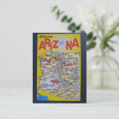 Statenkaart Arizona Briefkaart (Staand voorkant)