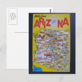 Statenkaart Arizona Briefkaart (Voorkant / Achterkant)
