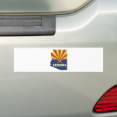 Statenkaart Arizona en vlag Bumpersticker (Op auto)