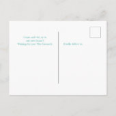 Statenkaart blauwgroen groen hart in beweging aankondigingskaart (Achterkant)