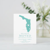 Statenkaart blauwgroen groen hart in beweging aankondigingskaart (Staand voorkant)