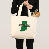 Statenkaart en Afbeelding Tekst Grote Tote Bag (Voorkant (product))