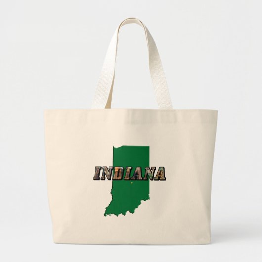 Statenkaart en Afbeelding Tekst Grote Tote Bag (Voorkant)