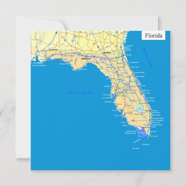 Statenkaart van Florida (Voorkant)