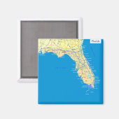 Statenkaart van Florida Magneet (Voorkant / Achterkant)