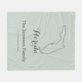 Statenkaart van Florida overzicht van de familie o Fleece Deken (Voorkant (Horizontaal))