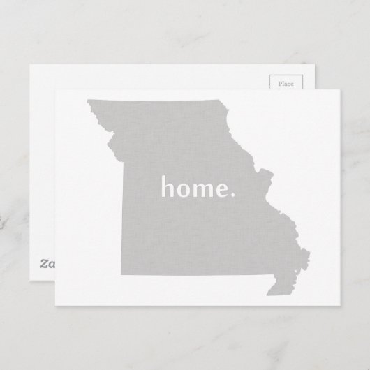 Statenkaart van Missouri home silhouette Briefkaart (Voorkant / Achterkant)
