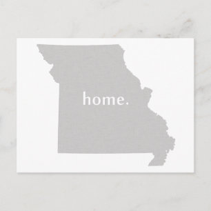 Statenkaart van Missouri home silhouette Briefkaart