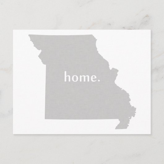 Statenkaart van Missouri home silhouette Briefkaart (Voorkant)
