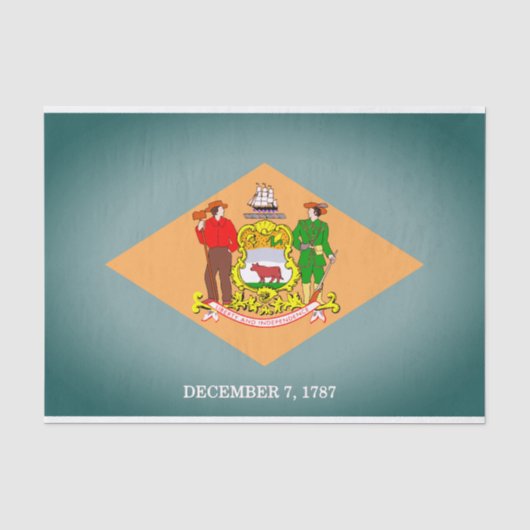 Statenvlag Delaware Tissue Paper Tissuepapier (Voorkant)