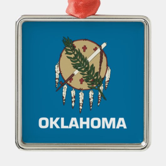 Statenvlag Oklahoma Metalen Ornament (Voorkant)