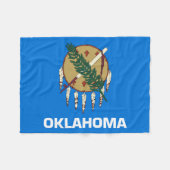 Statenvlag Oklahoma, Verenigde Staten Fleece Deken (Voorkant (Horizontaal))