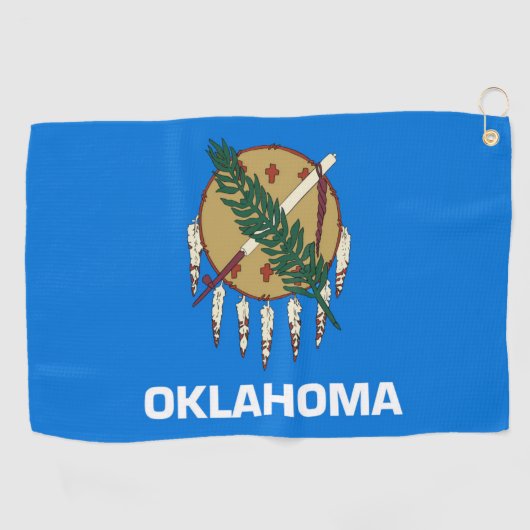 Statenvlag Oklahoma, Verenigde Staten Golfhanddoek (Horizontaal)