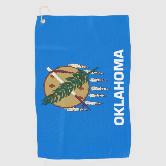 Statenvlag Oklahoma, Verenigde Staten Golfhanddoek (Voorkant)