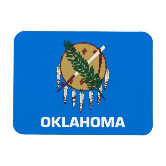 Statenvlag Oklahoma, Verenigde Staten Magneet (Horizontaal)