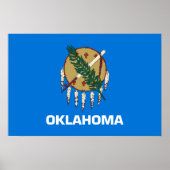Statenvlag Oklahoma, Verenigde Staten Poster (Voorkant)