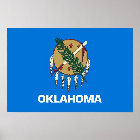 Statenvlag Oklahoma, Verenigde Staten Poster (Voorkant)