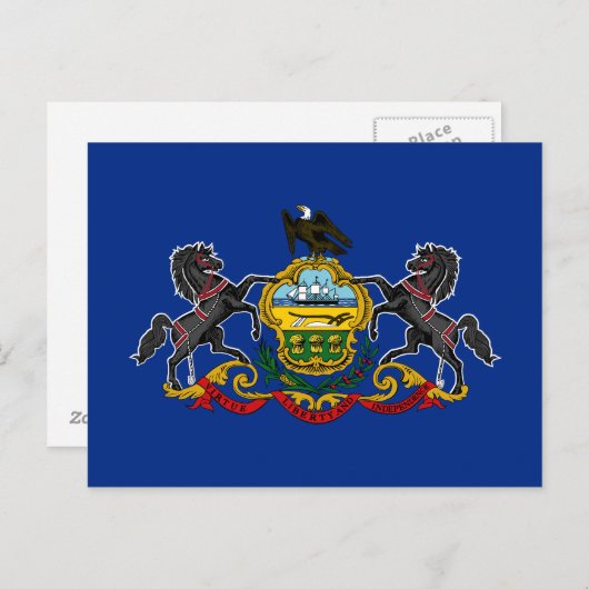 Statenvlag Pennsylvania Briefkaart (Voorkant / Achterkant)