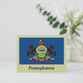 Statenvlag Pennsylvania Briefkaart (Staand voorkant)
